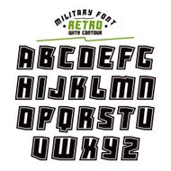 Sans serif geometric military font N2