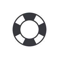 Lifebuoy outline icon modern minimal flat design style vector illustration