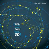 3d mesh black stylish web sign isolated on dark backdrop