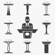Vector set of tribunes icons