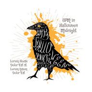 Halloween retro hand lettering poster N14