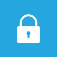 Lock icon modern minimal flat design style Padlock vector illustration N2