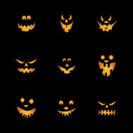 Halloween pumpkins icon set N2