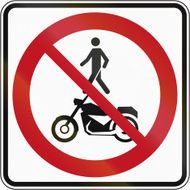 No Pedestrians Or Motorcycles in Canada