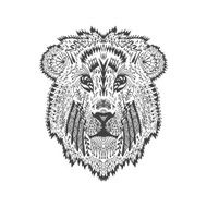 Zentangle stylized lion head N2