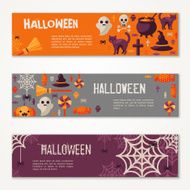 Halloween Horizontal Banners or Flyers N2