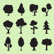 Tree silhouettes collection N3