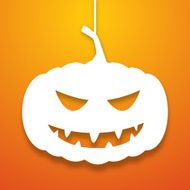 Halloween pumpkin applique background
