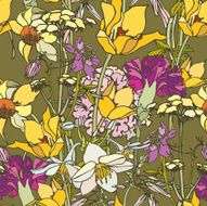 Seamless Pattern with floral ornament N177