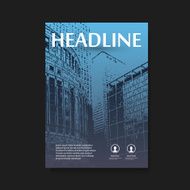 Flyer or Cover Design with Skyscrapers N3