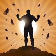 Powerful Superhero Silhouette N3