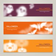 Halloween Horizontal Banners or Flyers N3