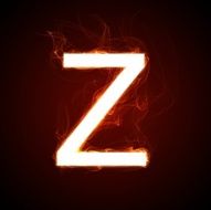Fiery font - letter Z