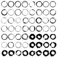 Vector set of Black silhouette Wine stain circles