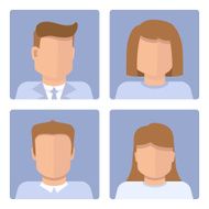 Vector set of business avatars