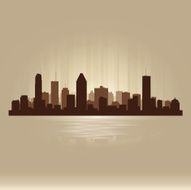 Montreal Quebec brown skyline city silhouette