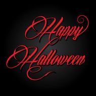 Creative calligraphy of text Happy Halloween