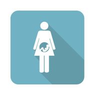 Square pregnant woman icon N2