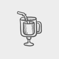 Lime juice sketch icon
