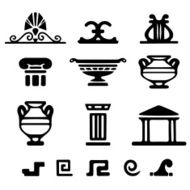 Tribal art Greek ethnic icons