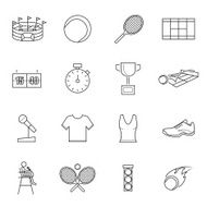 Tennis Icons vector