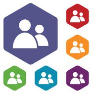 New leader rhombus icons