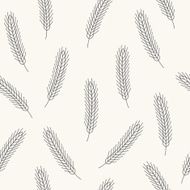 Seamless pattern with rye
