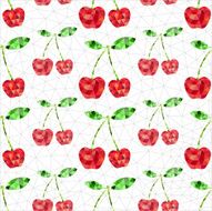 Geometric cherry pattern