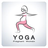 Mom Yoga for pregnant Women symbol
