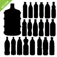 drink bottle silhouettes vector