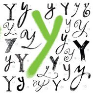 Vector alphabet Letter Y