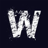 Grunge letter W