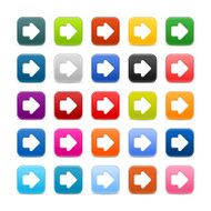 Arrow sign 1 credits Satin icon rounded square button shadow