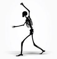 skeleton silhouette in intimidating pose N3