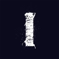 Grunge letter I