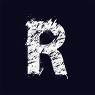 Grunge letter R