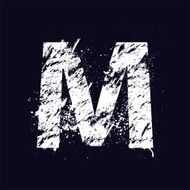 Grunge letter M