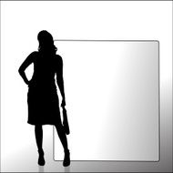 Vector silhouette of a businesswoman N90