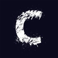 Grunge letter C