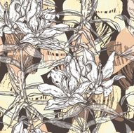 Seamless pattern lovely lilies