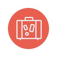 Suitcase thin line icon N4