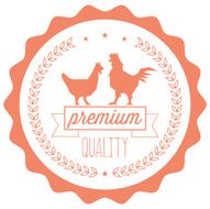 vintage premium quality chicken label