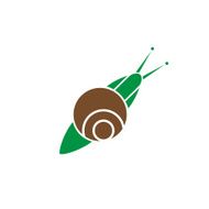 stylized silhouette of a snail N6