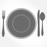 Dinner Set - plate knife spoon and fork