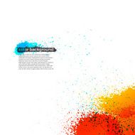 Red Orange And Blue Splatter Paint Grunge Bright Background N2