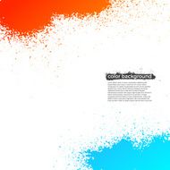 Red Orange And Blue Splatter Paint Grunge Bright Background N3