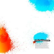 Red Orange And Blue Splatter Paint Grunge Bright Background N4