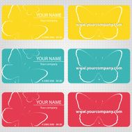 Three samples of business cards with butterflies for your compa