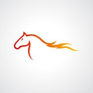 Fire flame horse icon N2