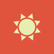 Sun flat vector icon sun symbol
